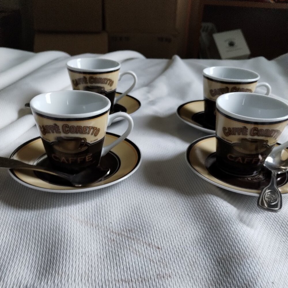 Stokes gourmet espresso cups set with spoons